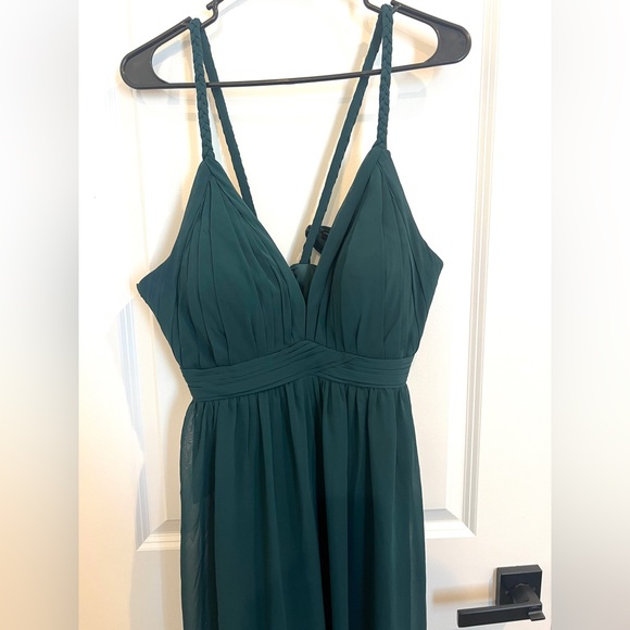 Azazie Women’s Bridemaids Dress, Pine Color, Size 4 Small, Bridesmaid Formal - Picture 4 of 16